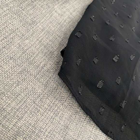 Old Navy Elegant Black Blouse Cold Shoulder Ruffled Round Neck Medium Lined - Picture 5 of 13